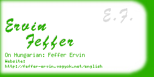 ervin feffer business card